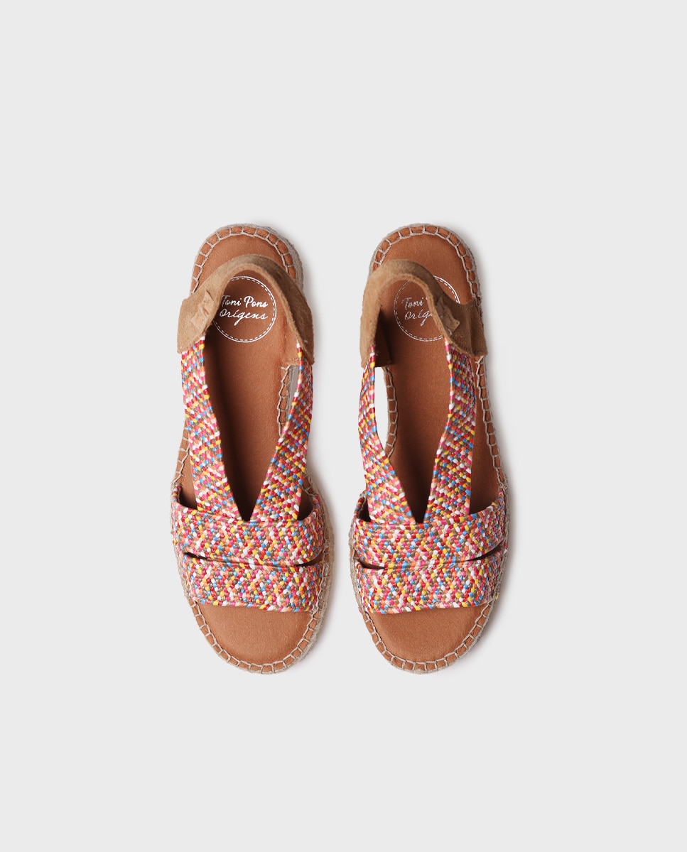 Alpargata de tacón para mujer con bandas elásticas - Toni Pons - Multicolor Multicolor-3