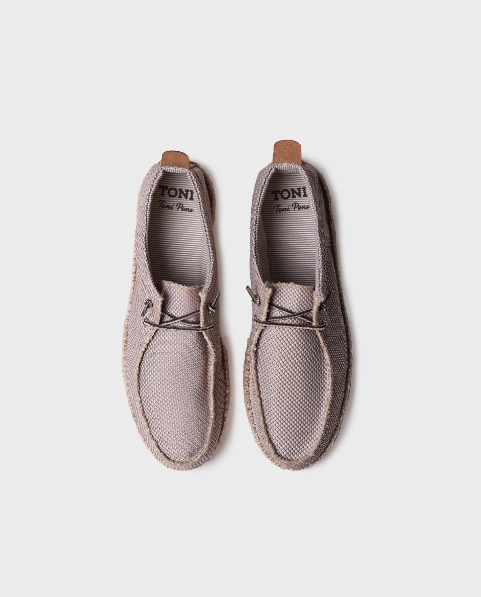 Alpargatas de hombre de tejido - Toni Pons - Gris Gris-3