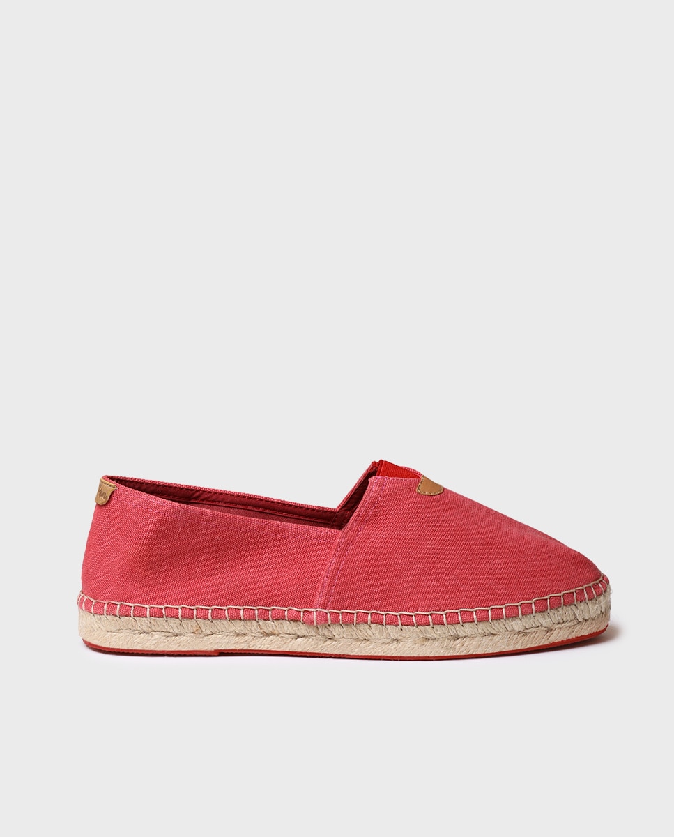 Alpargatas planas unisex de tejido en tonos lisos - Toni Pons - Rojo Rojo-1