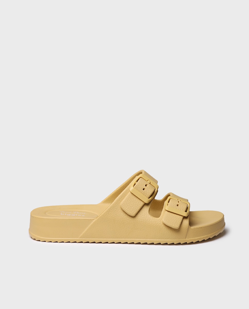 Chanclas de mujer de goma con hebillas - Toni Pons - Mostaza Mostaza-4