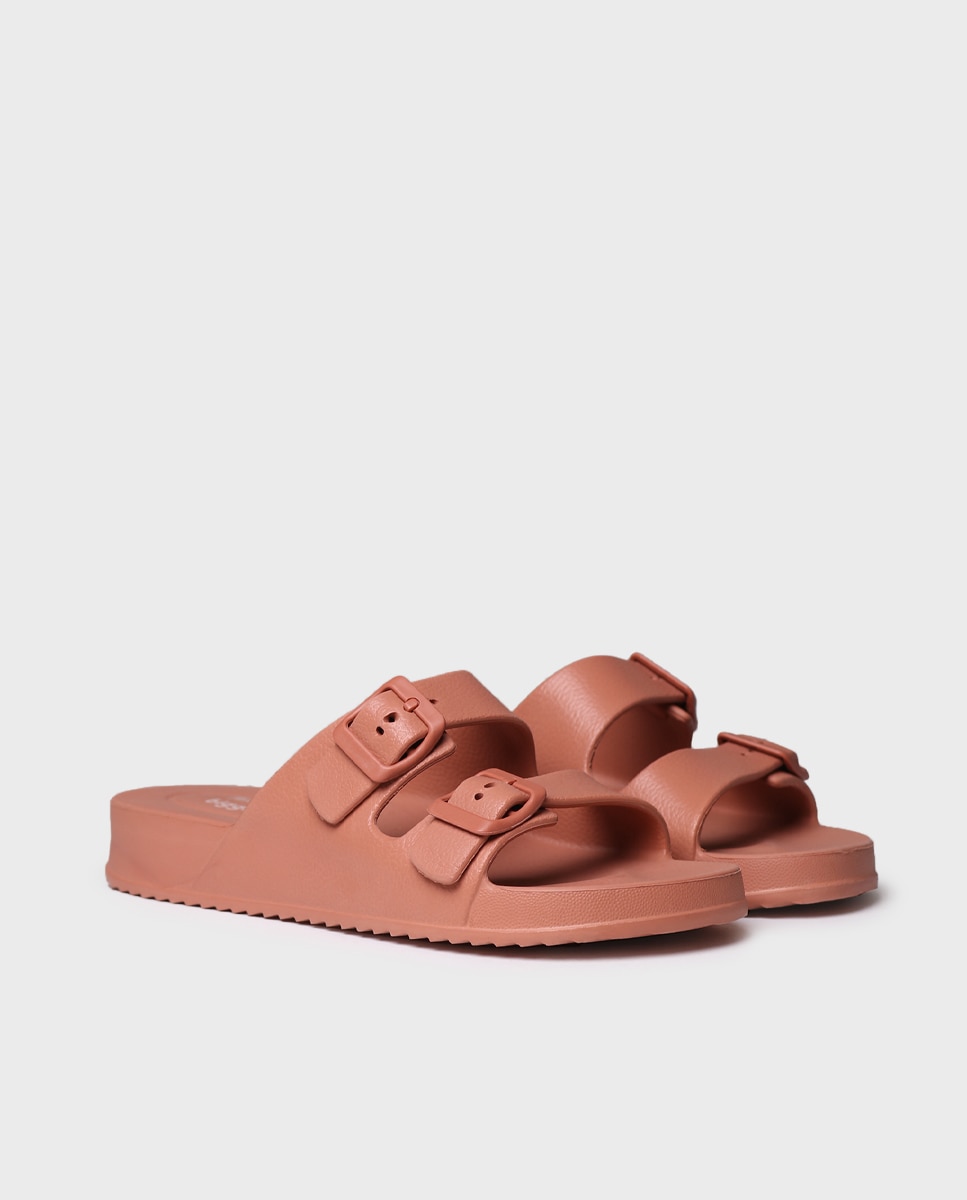 Chanclas de mujer de goma con hebillas - Toni Pons - Naranja Naranja-3