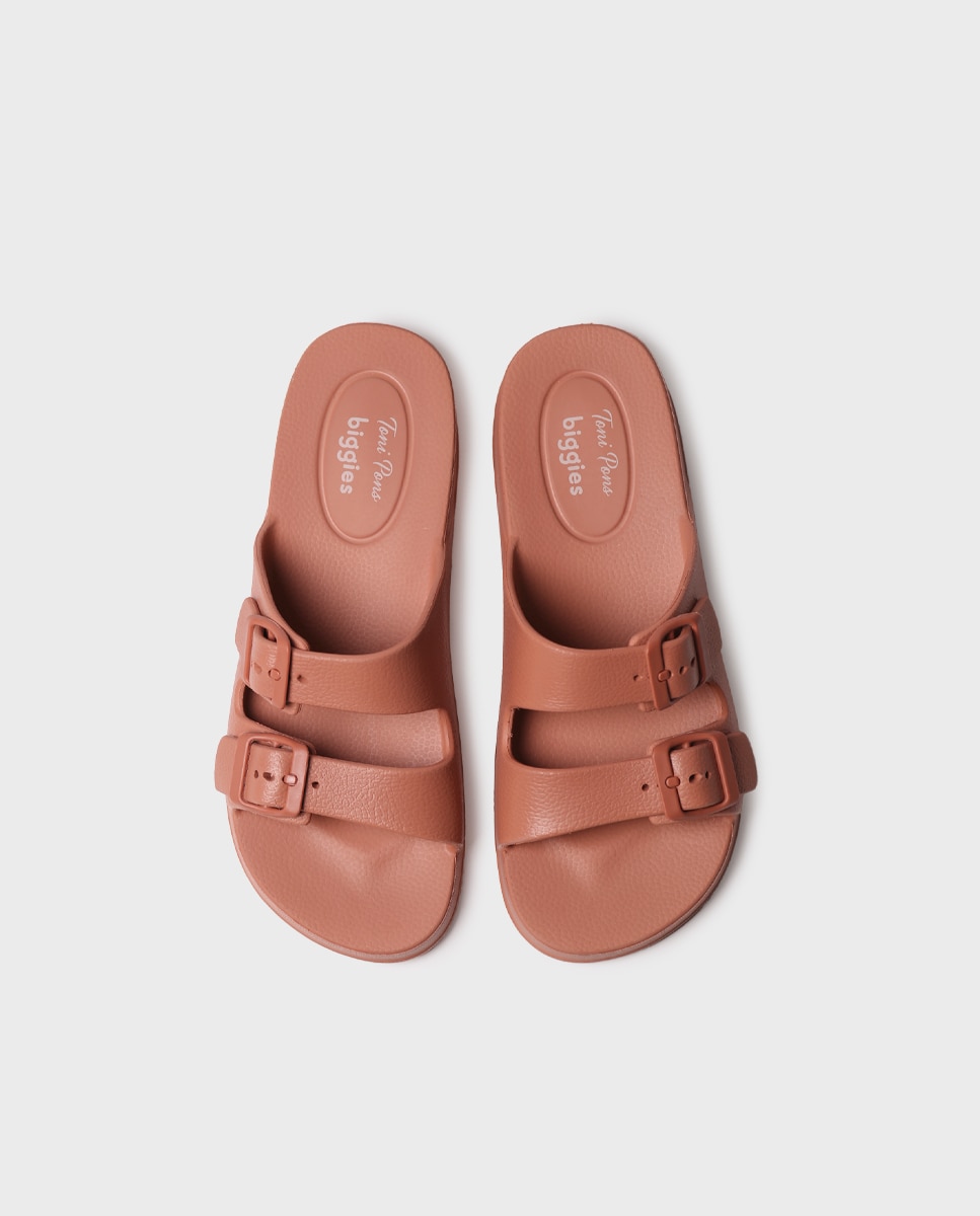 Chanclas de mujer de goma con hebillas - Toni Pons - Naranja Naranja-5