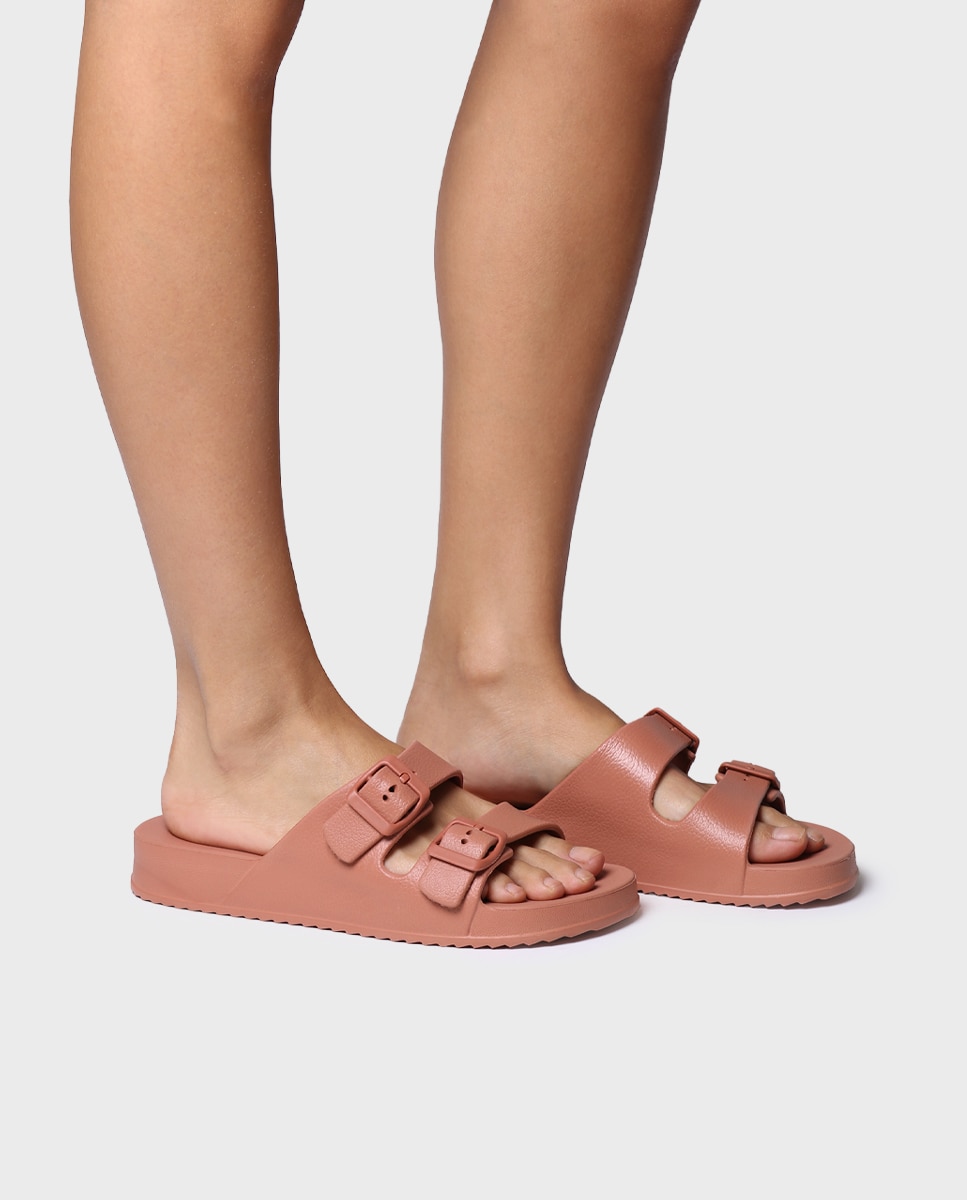 Chanclas de mujer de goma con hebillas - Toni Pons - Naranja Naranja-2