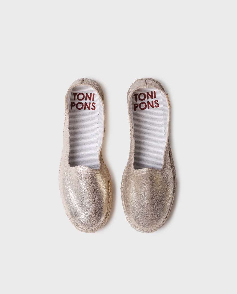 Toni Pons - Alpargatas planas de mujer de serraje.
