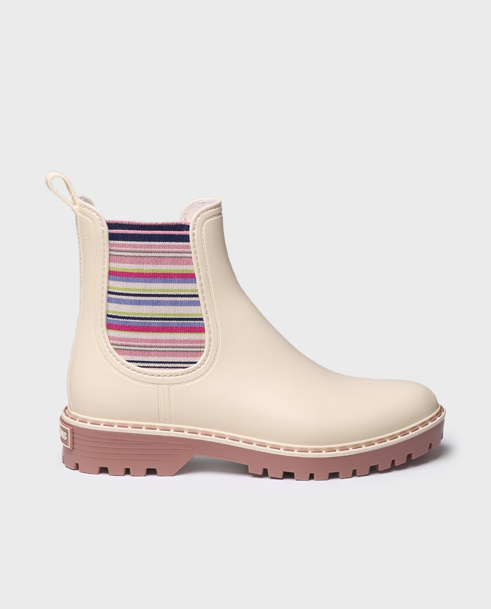 Imagen 1 de Botines de agua de mujer de goma con elásticos - Rosa Rosa