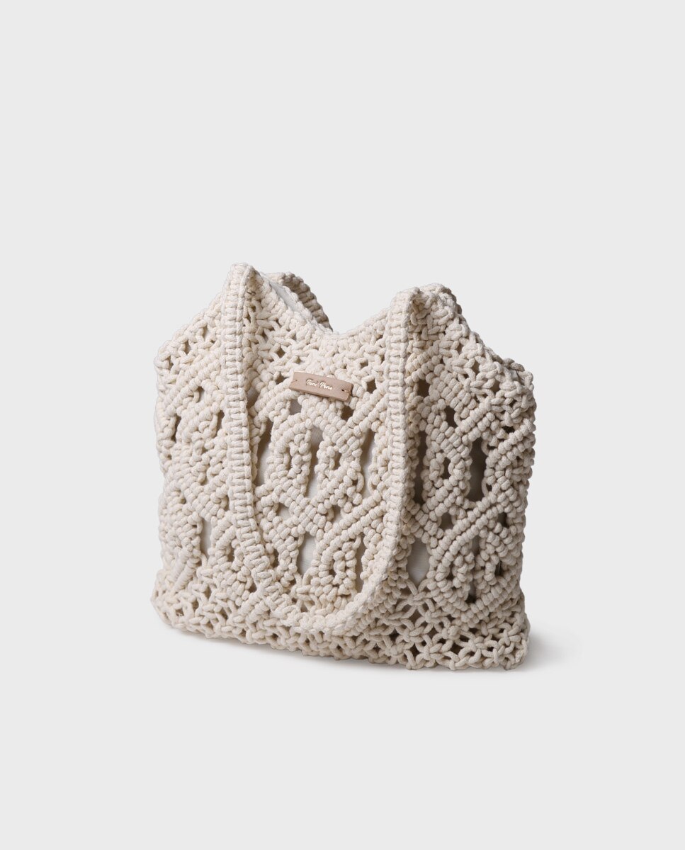 Bolso de hombro de mujer con bolsillo interior - Toni Pons - Beige Beige-2