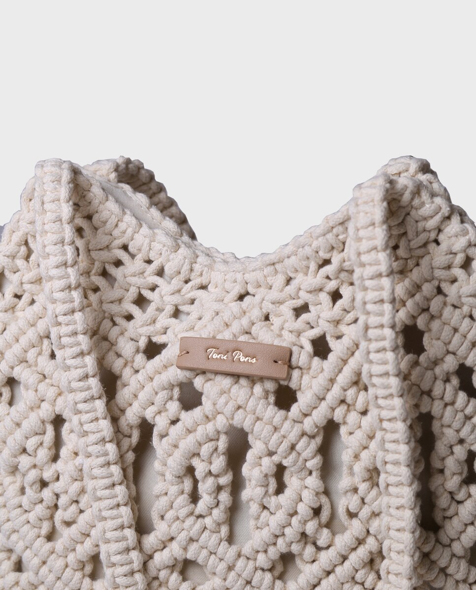 Bolso de hombro de mujer con bolsillo interior - Toni Pons - Beige Beige-3