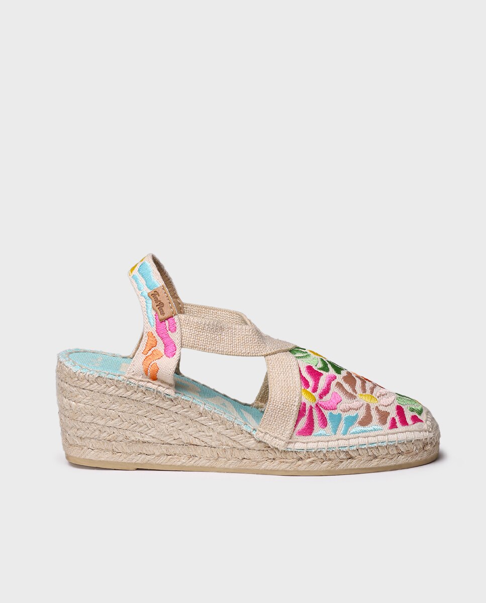 Alpargatas planas de mujer estampadas con elásticos - Toni Pons - Multicolor Multicolor-4
