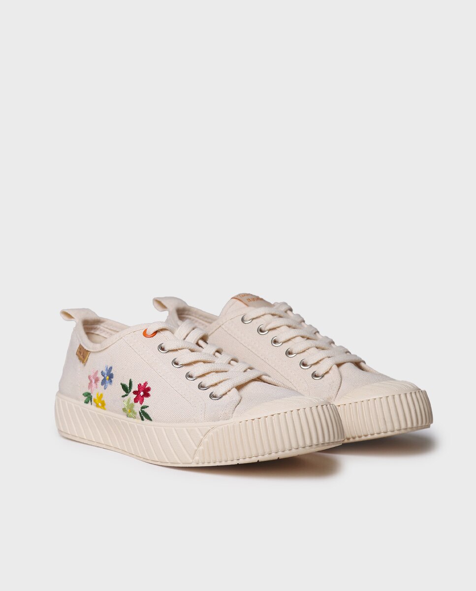 Zapatillas de lona de mujer de tejido - Toni Pons - Crudo Crudo-4