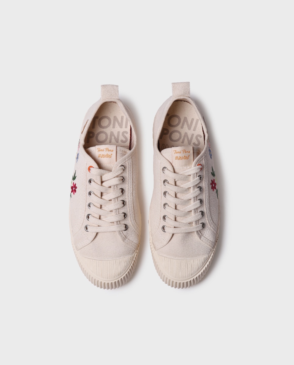 Zapatillas de lona de mujer de tejido - Toni Pons - Crudo Crudo-3
