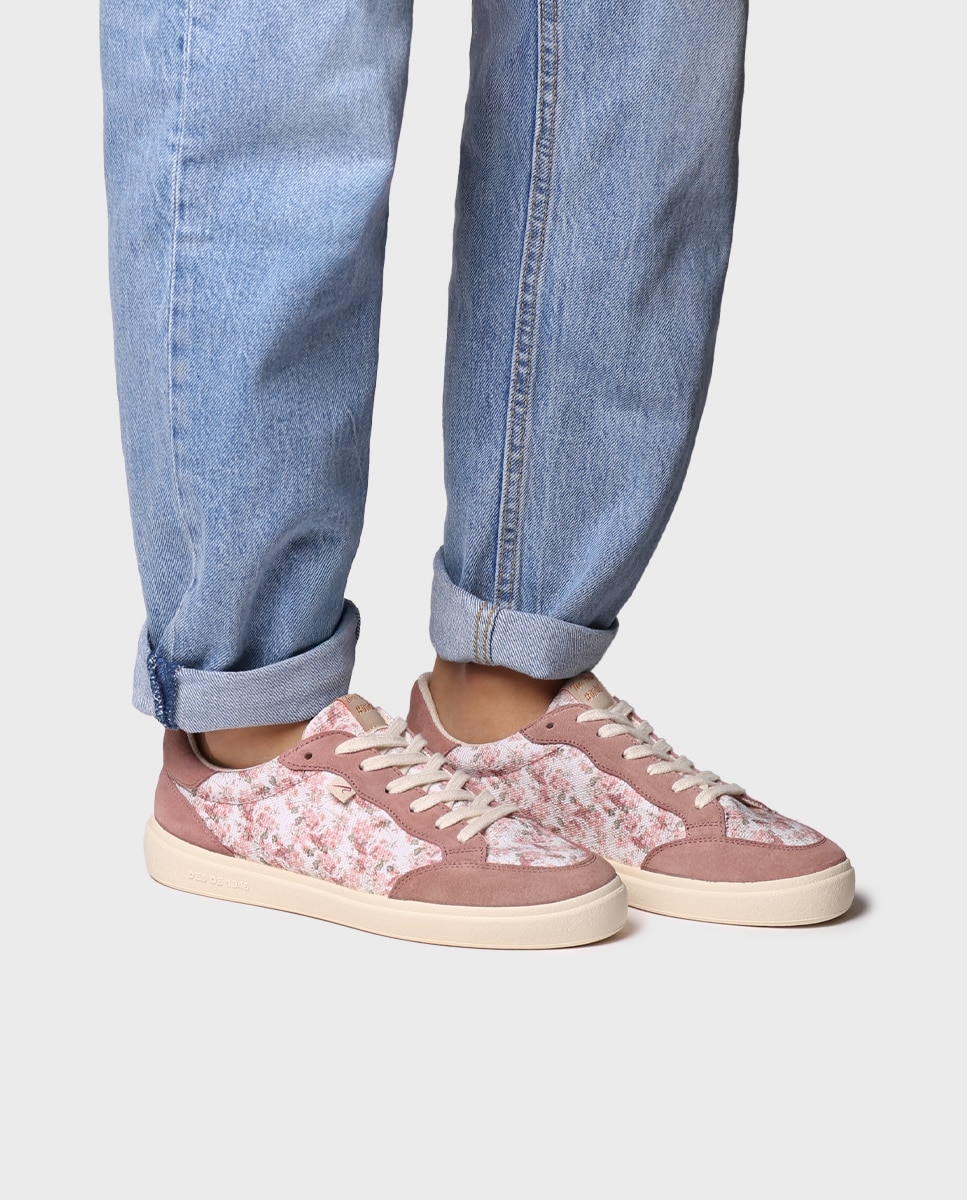 Zapatillas de lona de mujer de tejido - Toni Pons - Rosa Rosa-2