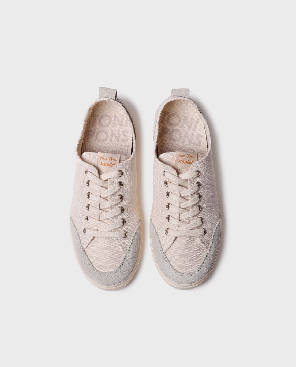 Zapatillas de lona de mujer de tejido - Toni Pons - Crudo Crudo-5