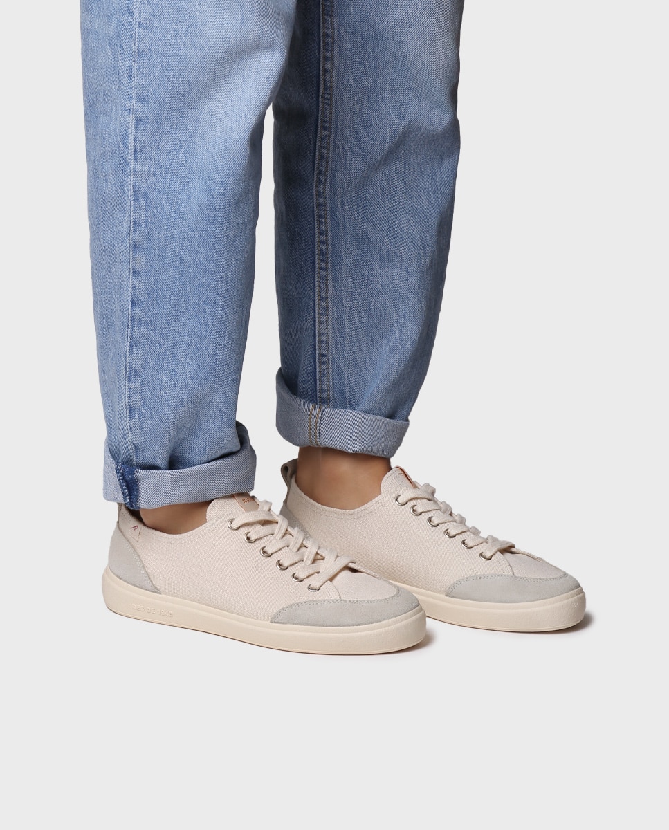 Zapatillas de lona de mujer de tejido - Toni Pons - Crudo Crudo-2