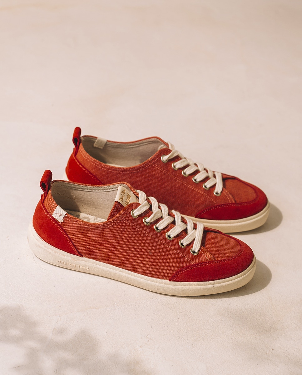 Zapatillas de lona de mujer de tejido