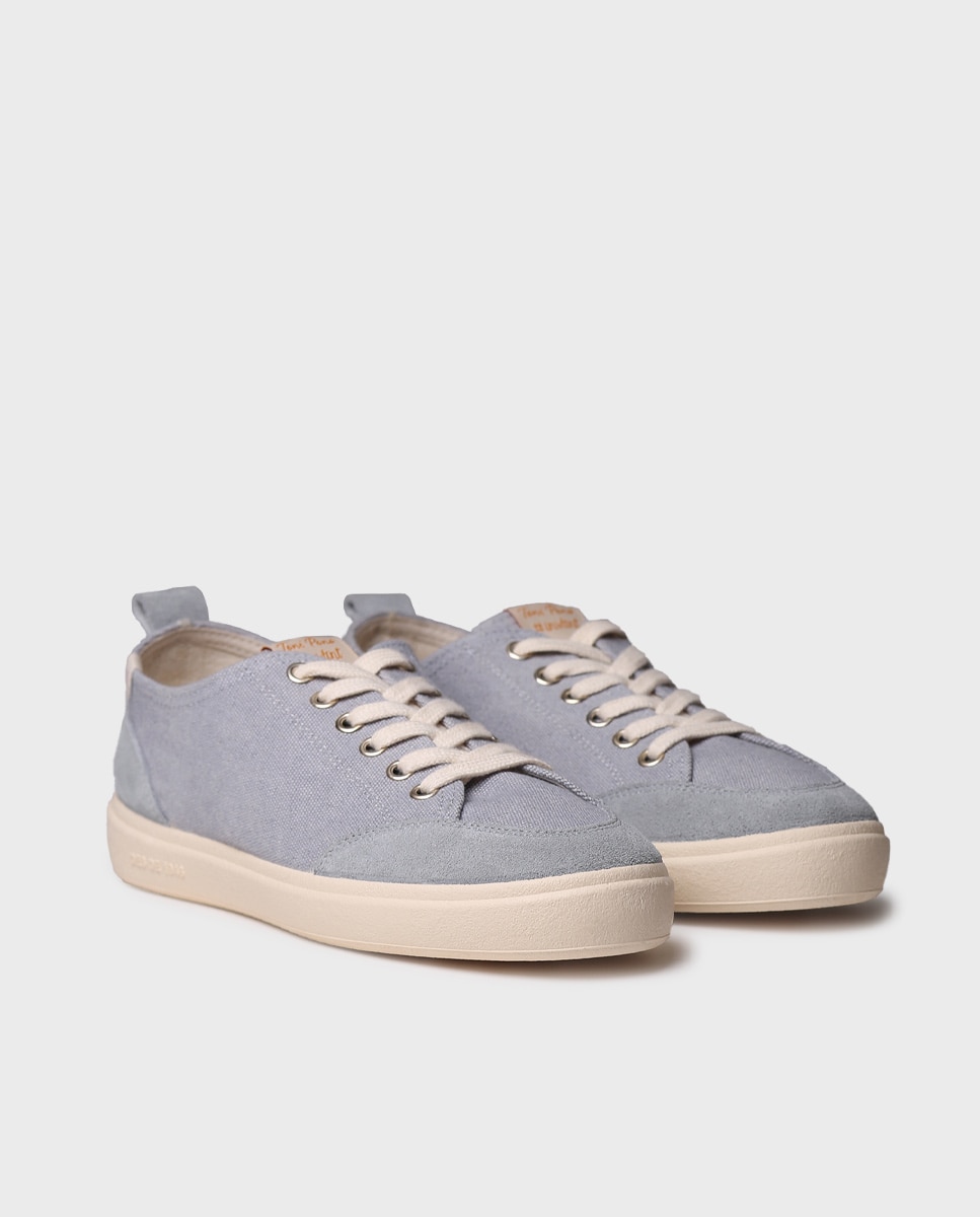 Zapatillas de lona de mujer de tejido - Toni Pons - Azul claro Azul claro-3