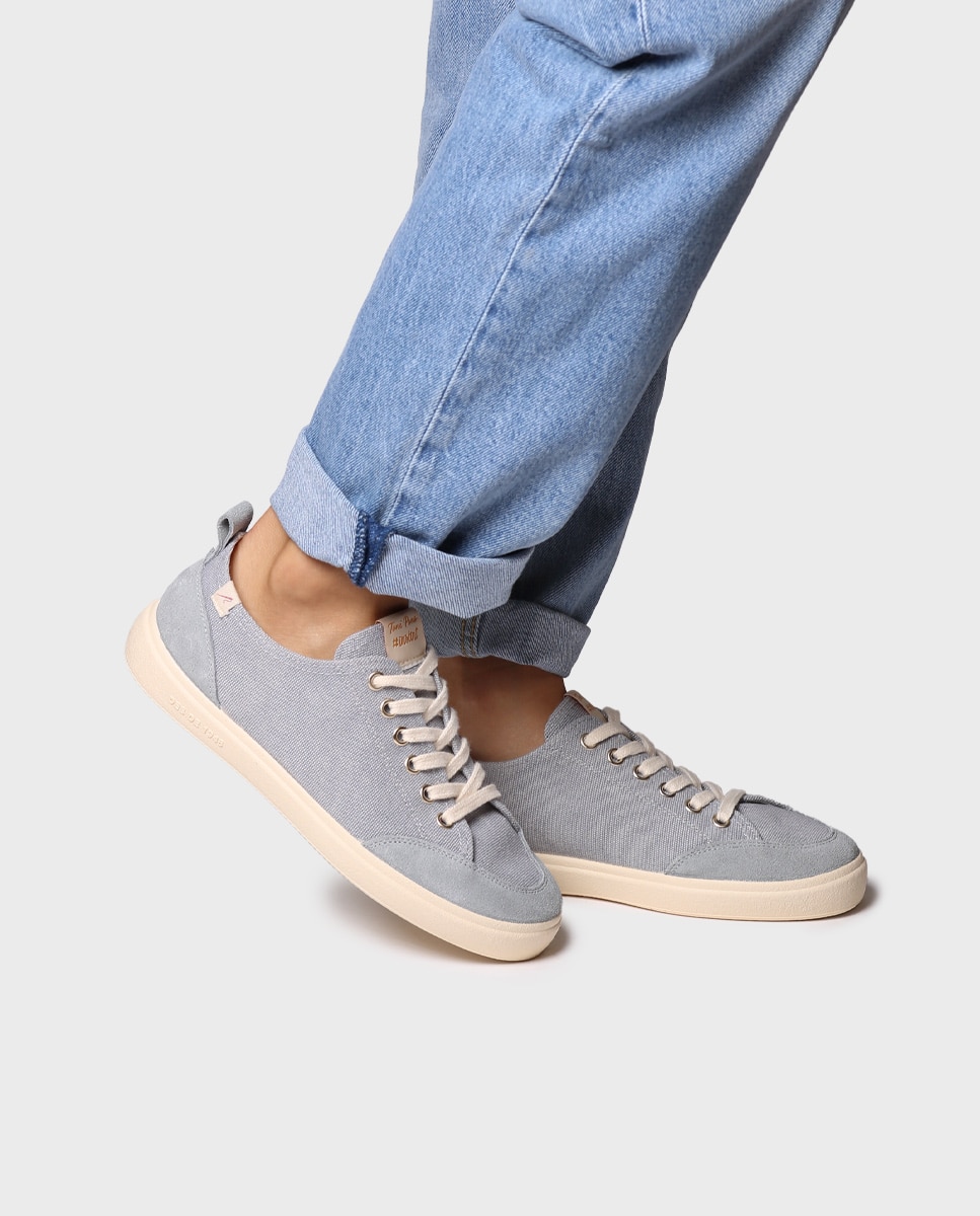 Zapatillas de lona de mujer de tejido - Toni Pons - Azul claro Azul claro-2