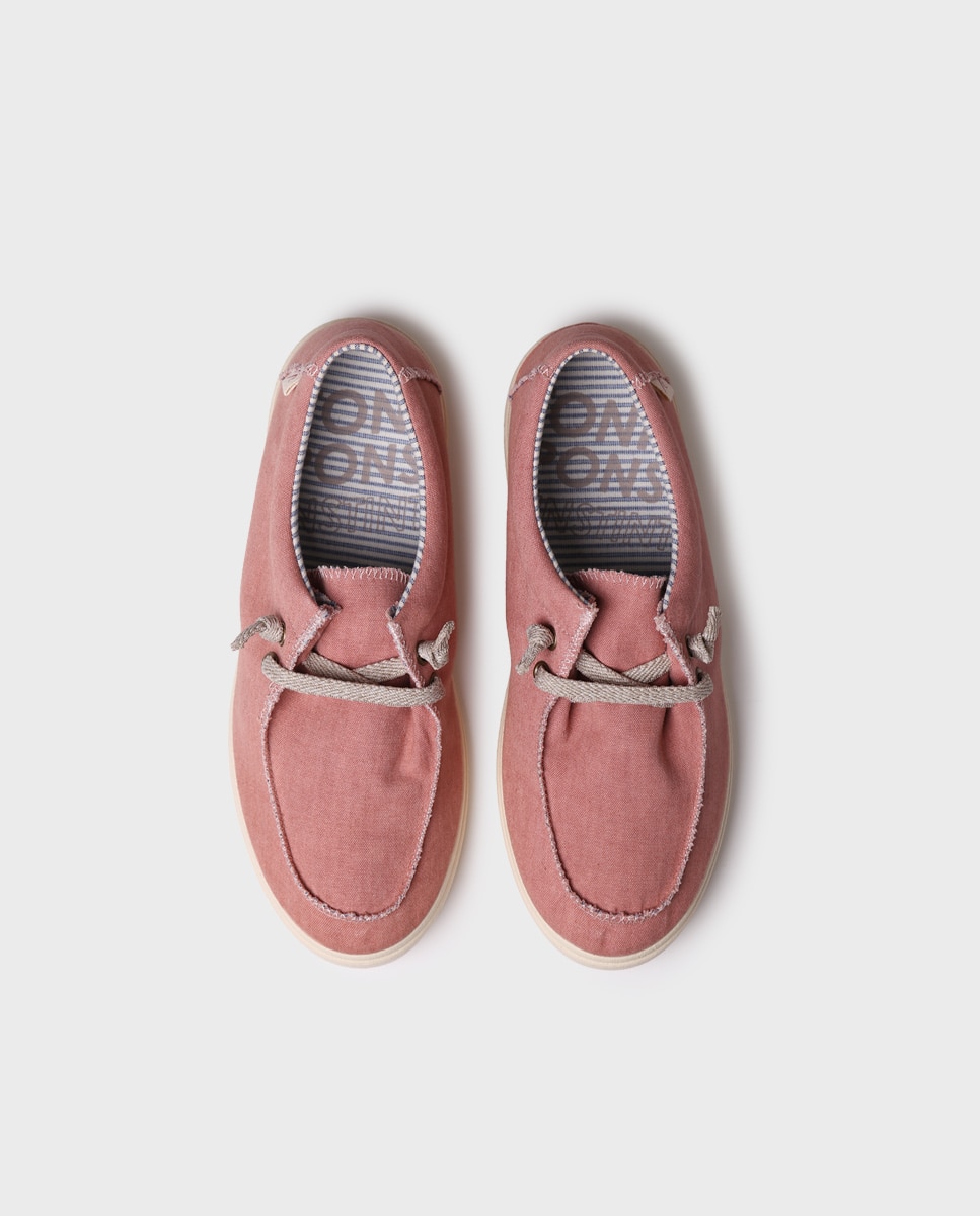 Zapatillas de lona de mujer de tejido - Toni Pons - Rosa Rosa-3