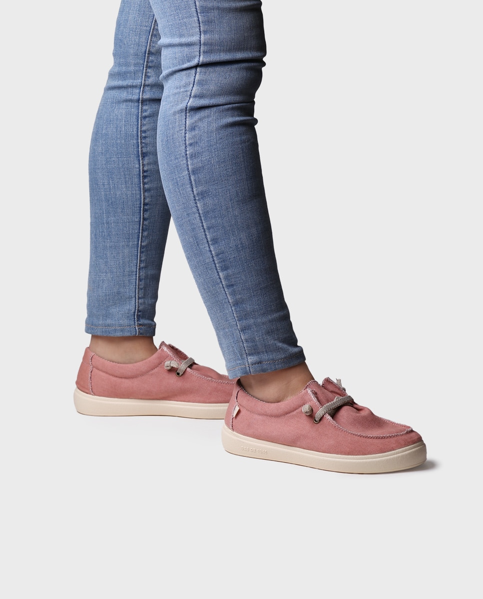 Zapatillas de lona de mujer de tejido - Toni Pons - Rosa Rosa-4