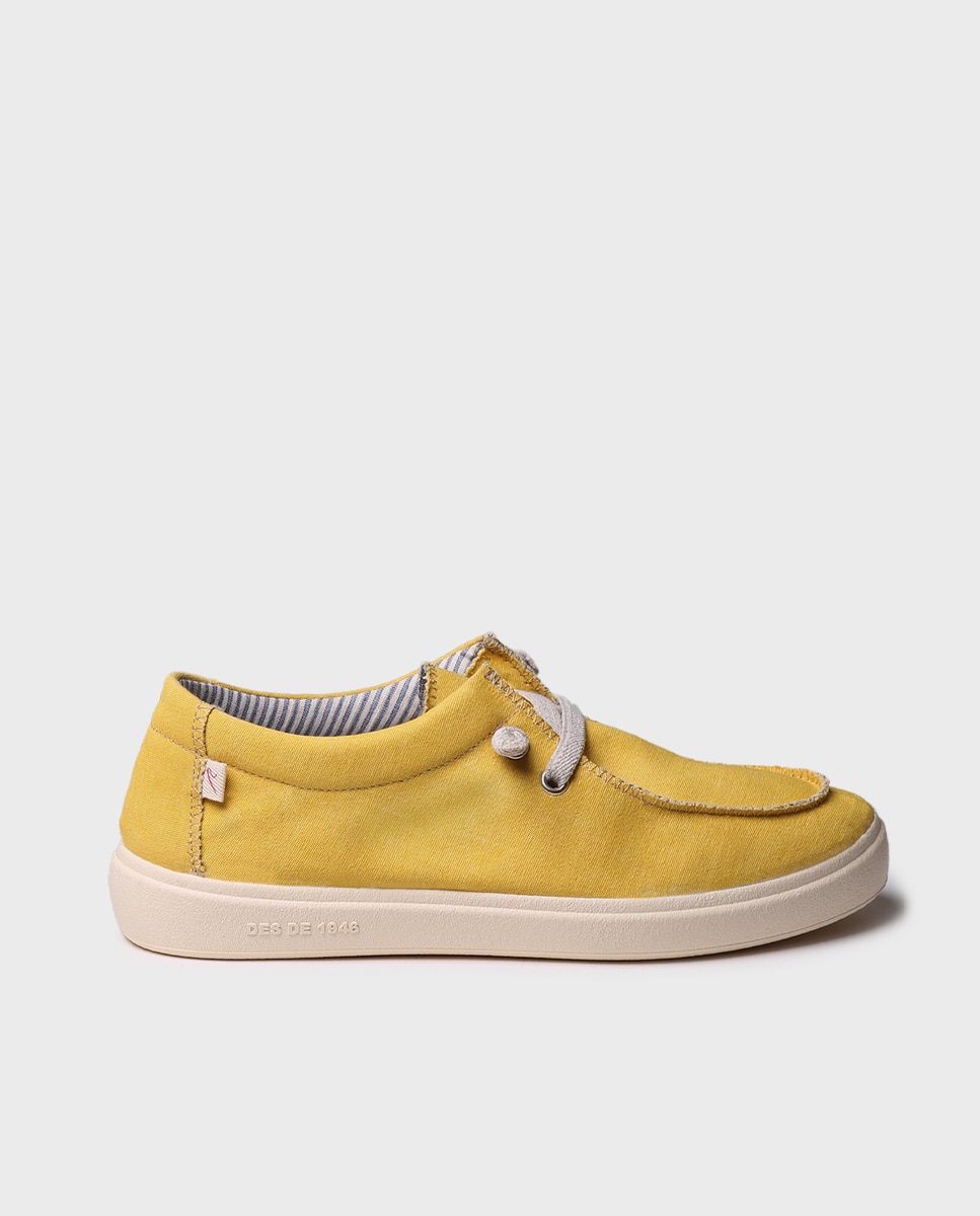 Zapatillas de lona de mujer de tejido - Toni Pons - Mostaza Mostaza-1