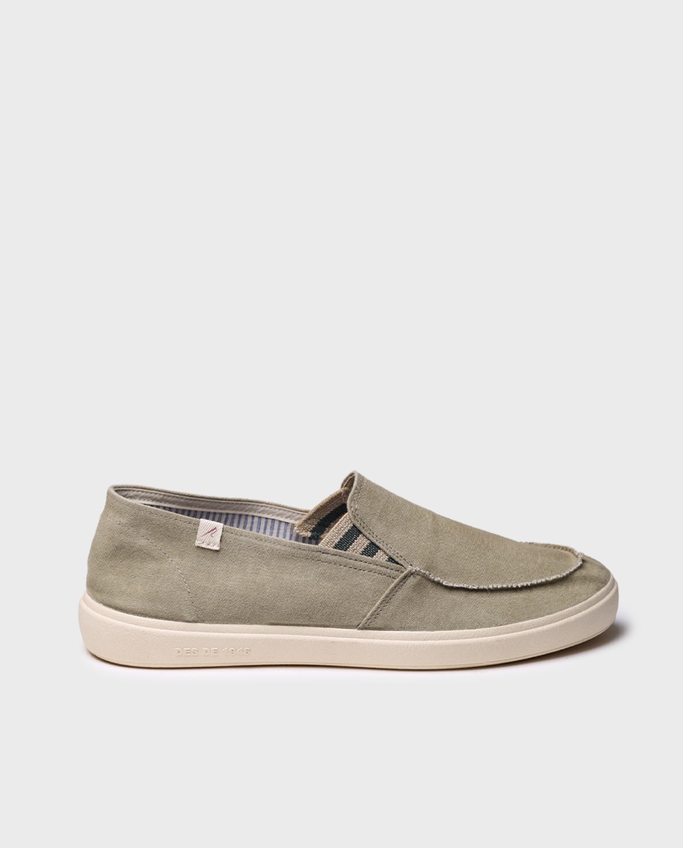 Zapatillas de lona de hombre de tejido - Toni Pons - Kaki Kaki-1