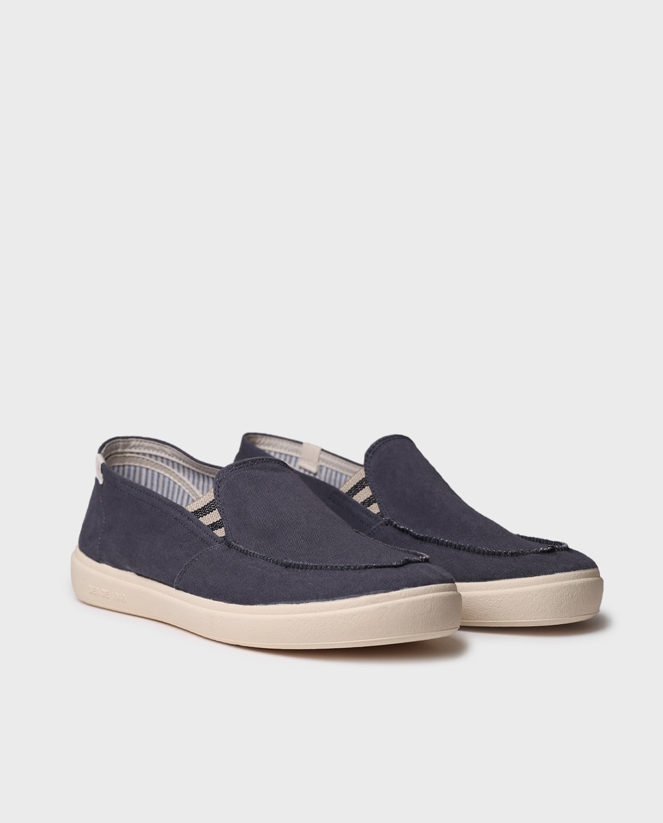 Zapatillas de lona de hombre de tejido - Toni Pons - Azul marino Azul marino-4