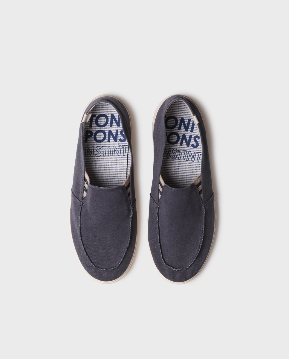 Zapatillas de lona de hombre de tejido - Toni Pons - Azul marino Azul marino-3