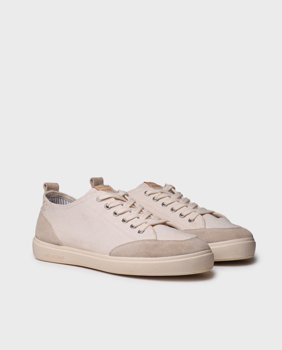 Zapatillas de lona de hombre de tejido - Toni Pons - Crudo Crudo-4