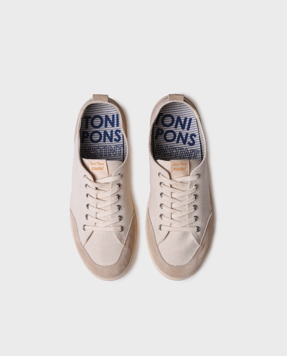 Zapatillas de lona de hombre de tejido - Toni Pons - Crudo Crudo-3