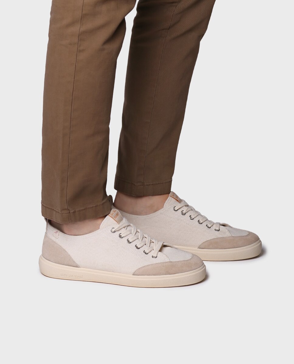 Zapatillas de lona de hombre de tejido - Toni Pons - Crudo Crudo-2