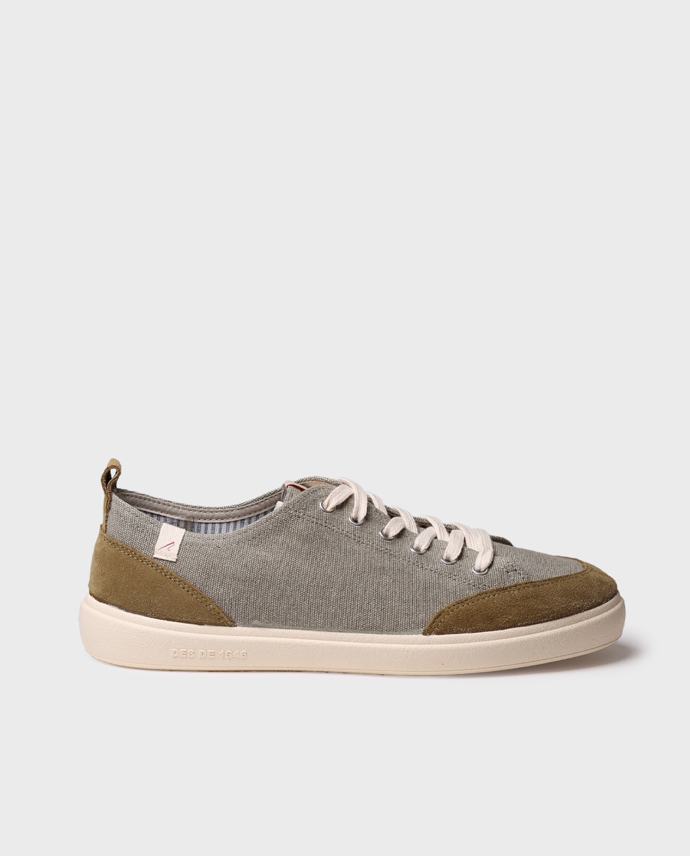 Imagen 0 de Zapatillas de lona de hombre de tejido Kaki