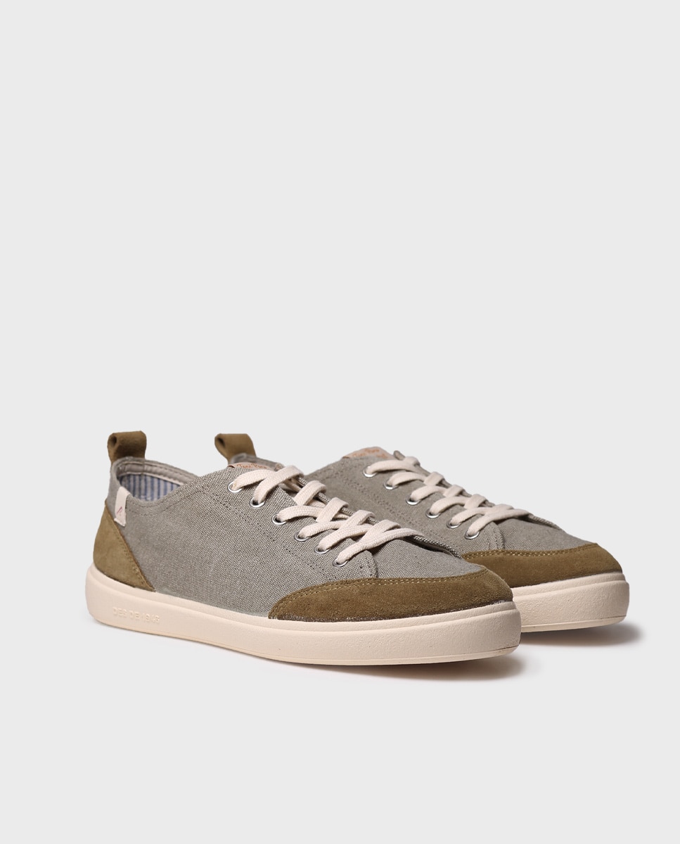 Zapatillas de lona de hombre de tejido - Toni Pons - Kaki Kaki-2