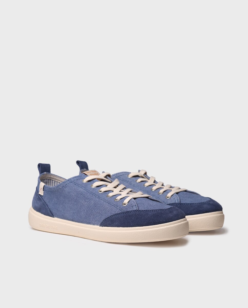 Zapatillas de lona de hombre de tejido - Toni Pons - Azul marino Azul marino-2