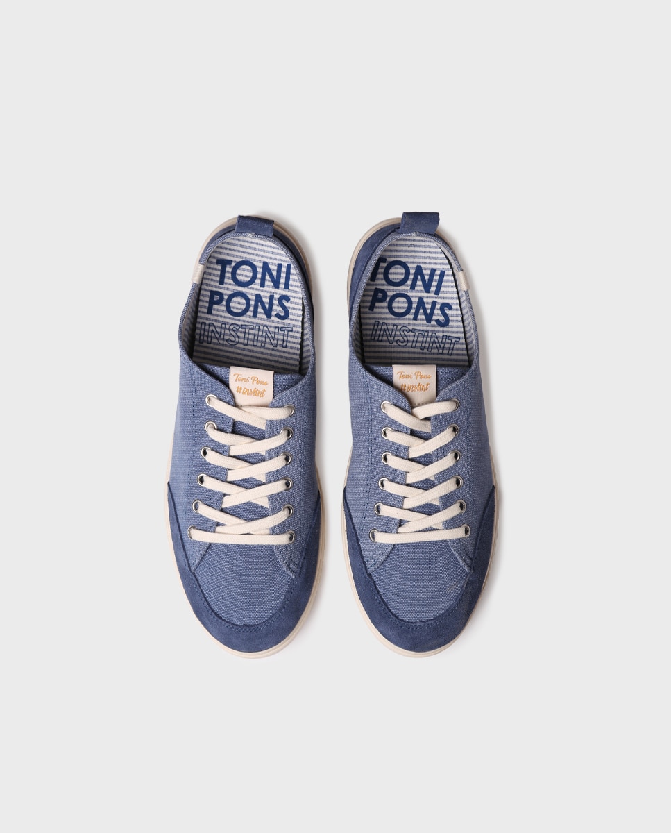 Zapatillas de lona de hombre de tejido - Toni Pons - Azul marino Azul marino-3