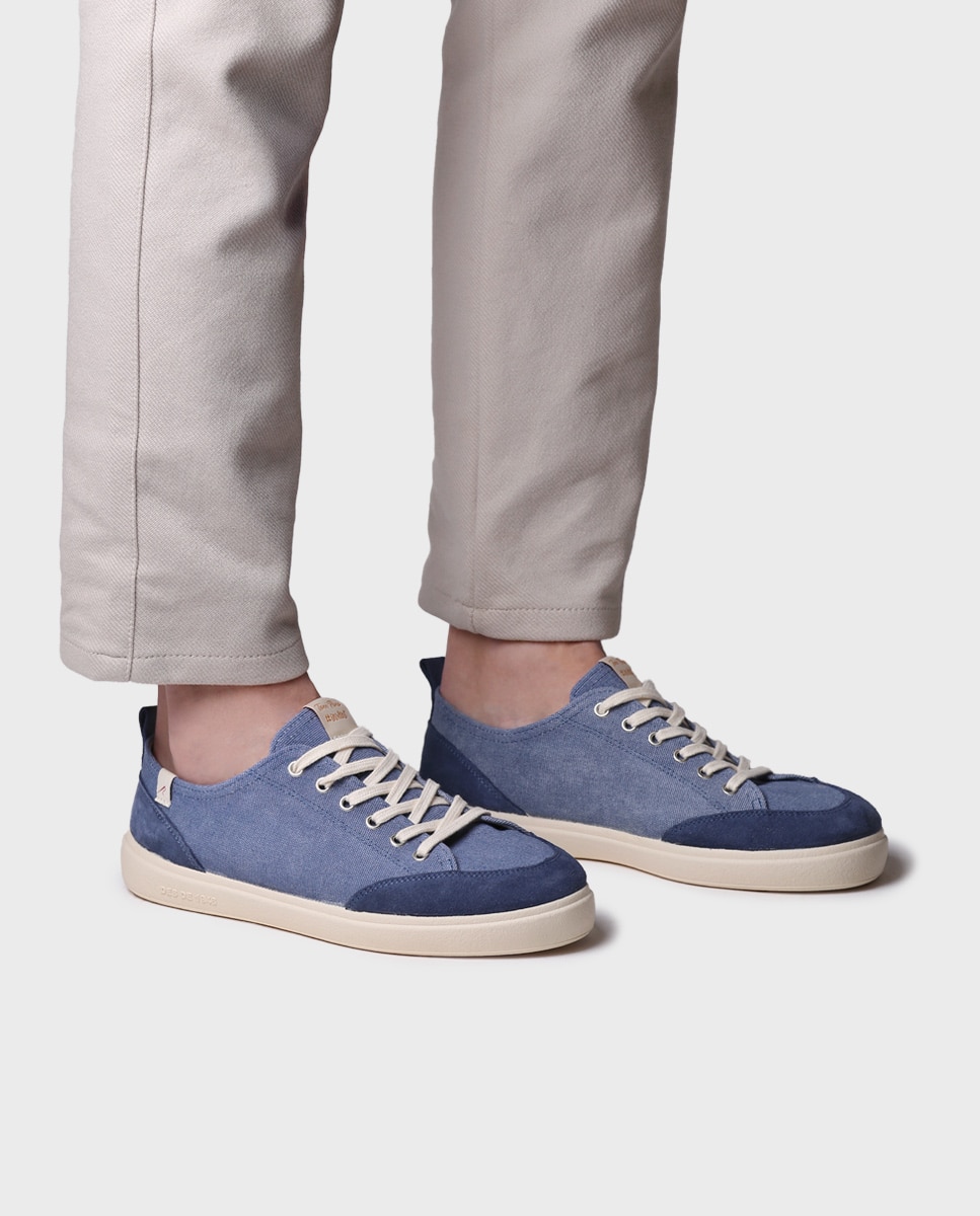 Zapatillas de lona de hombre de tejido - Toni Pons - Azul marino Azul marino-4