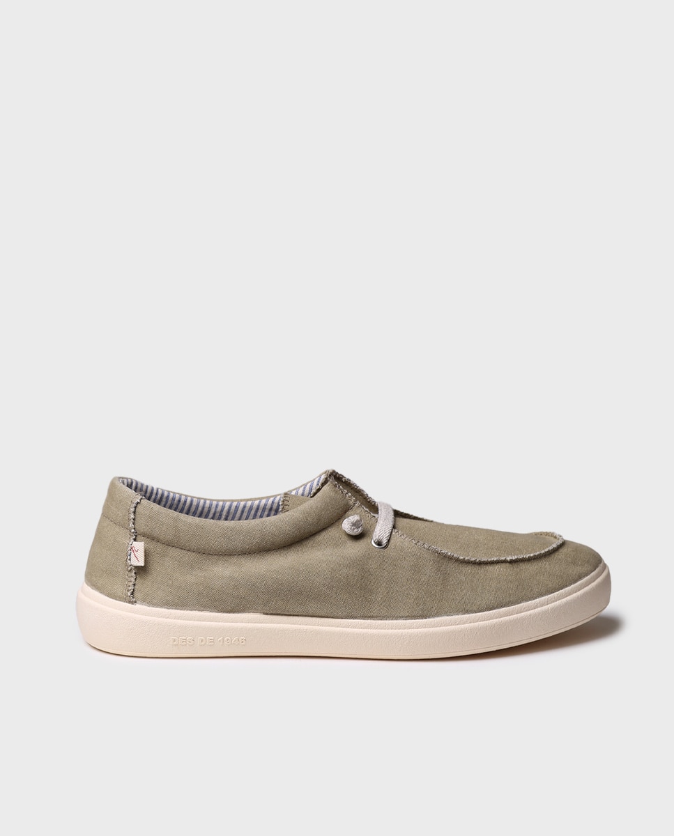 Zapatillas de lona de hombre de tejido - Toni Pons - Kaki Kaki-1