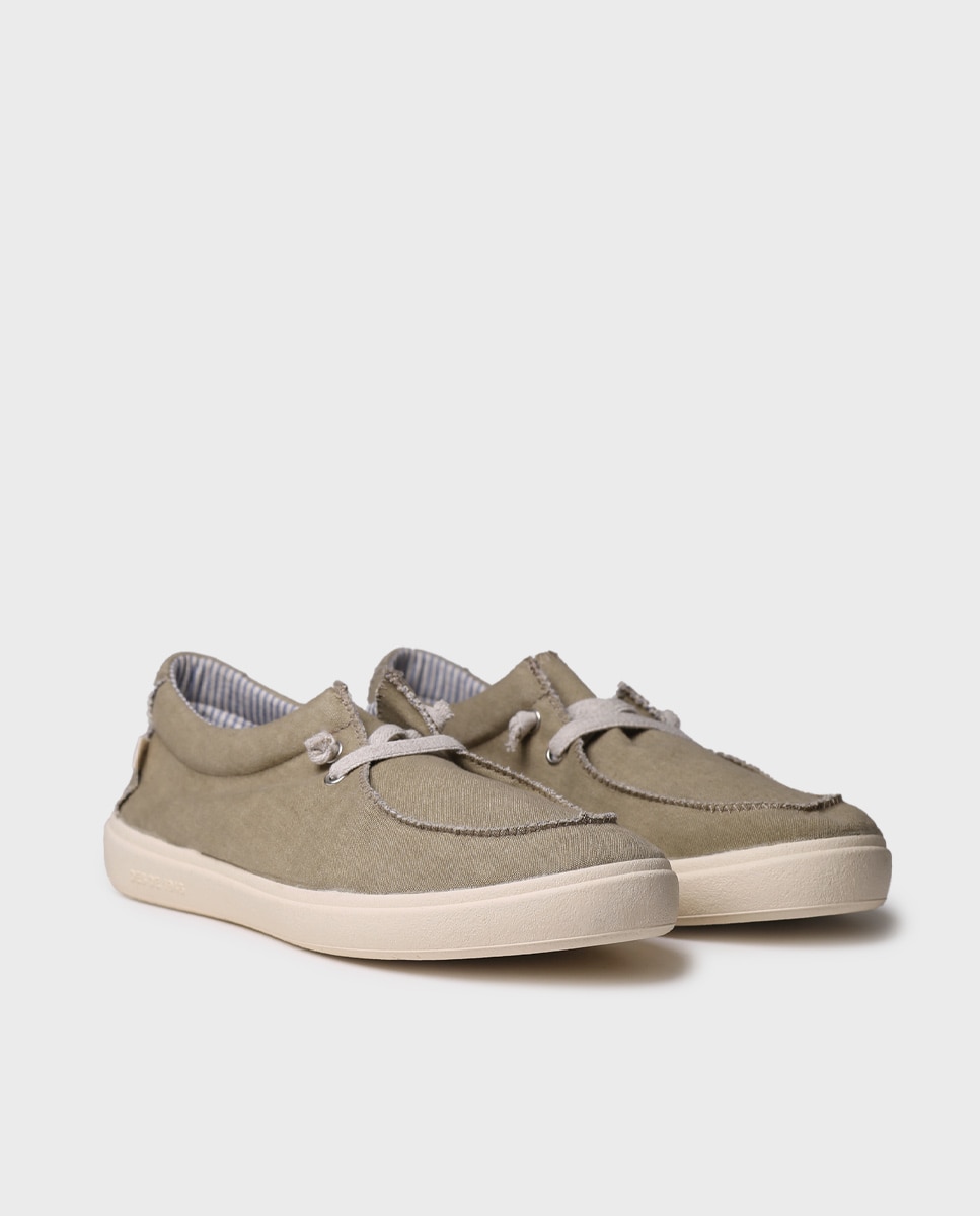Zapatillas de lona de hombre de tejido - Toni Pons - Kaki Kaki-4