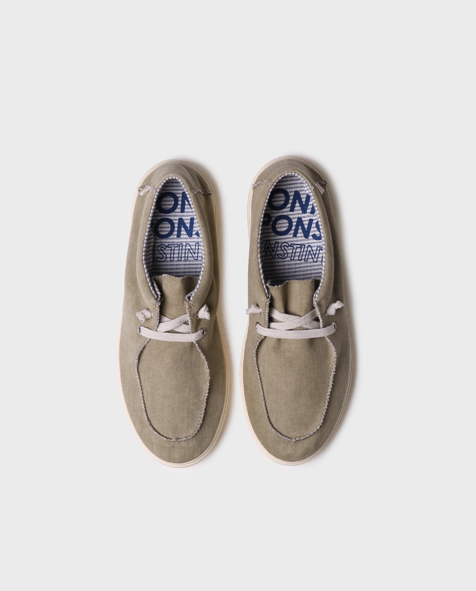 Zapatillas de lona de hombre de tejido - Toni Pons - Kaki Kaki-3