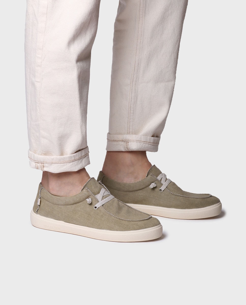 Zapatillas de lona de hombre de tejido - Toni Pons - Kaki Kaki-2