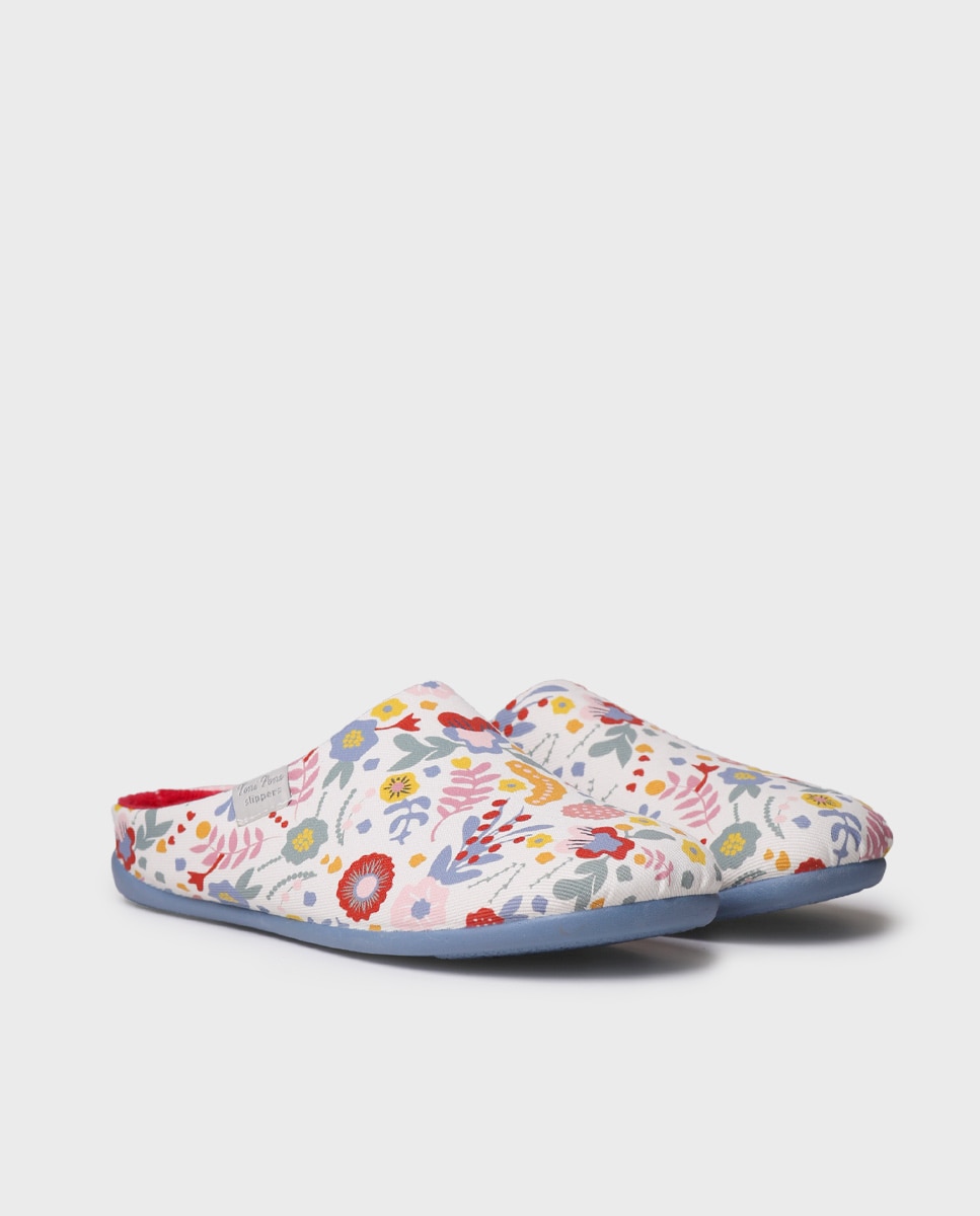 Zapatillas de casa abiertas de mujer de tejido - Toni Pons - Multicolor Multicolor-3