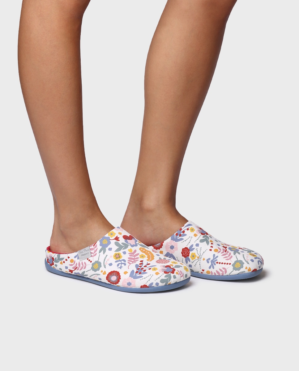 Zapatillas de casa abiertas de mujer de tejido - Toni Pons - Multicolor Multicolor-2