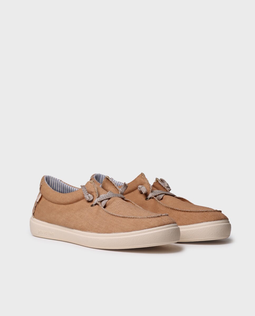 Zapatillas de lona de hombre de tejido - Toni Pons - Marrón Marrón-2