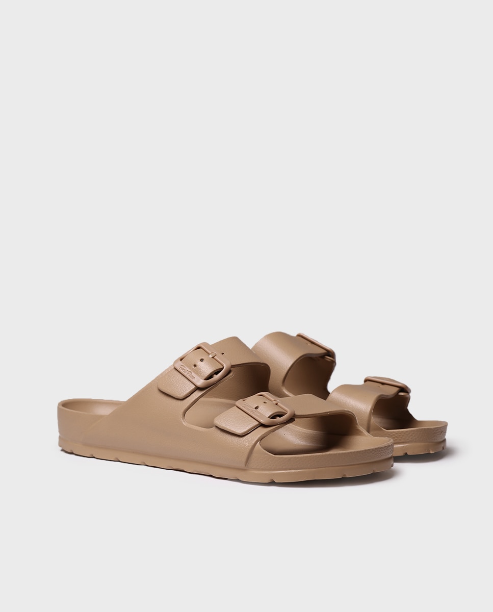 Chanclas de hombre de goma con hebillas - Toni Pons - Marrón Marrón-4