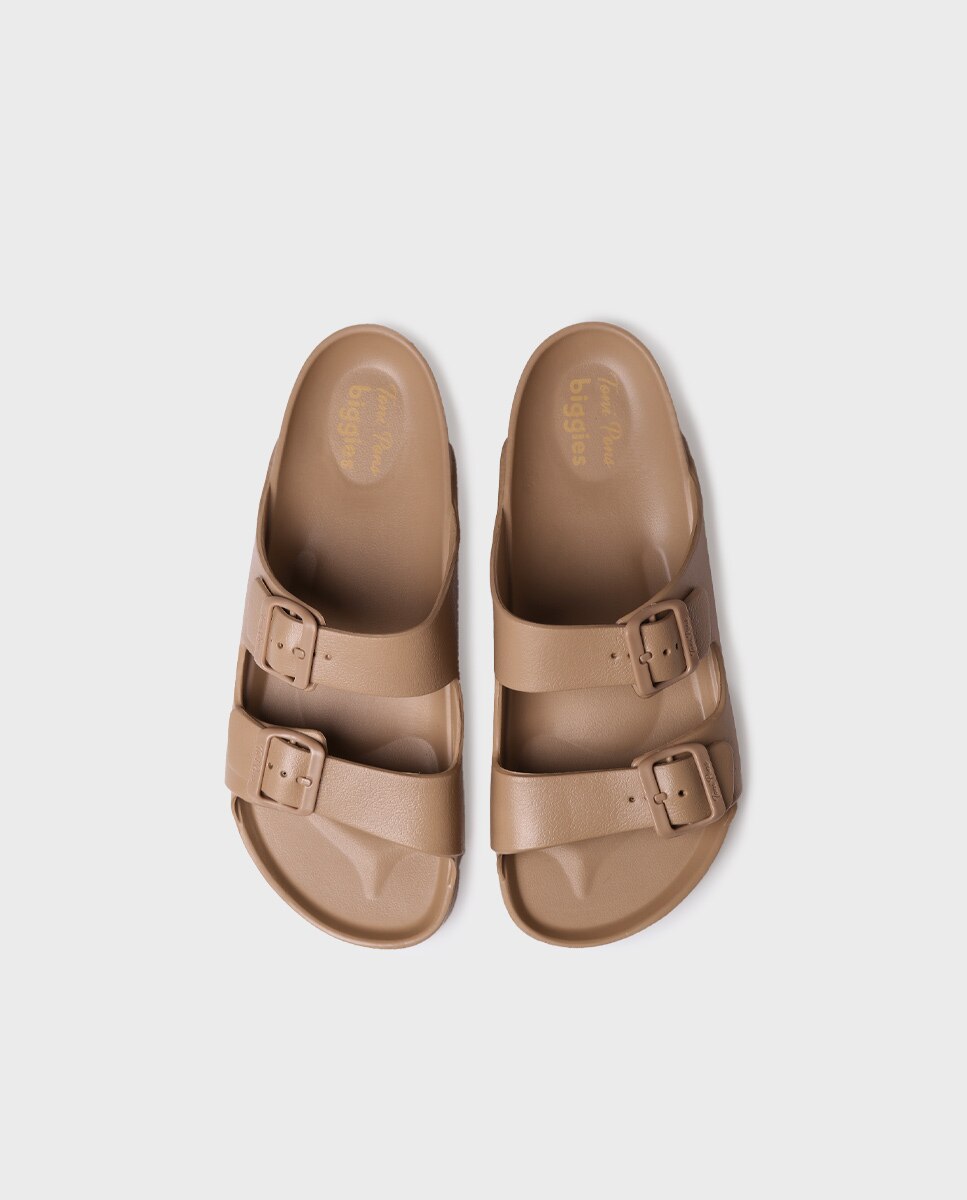 Chanclas de hombre de goma con hebillas - Toni Pons - Marrón Marrón-3