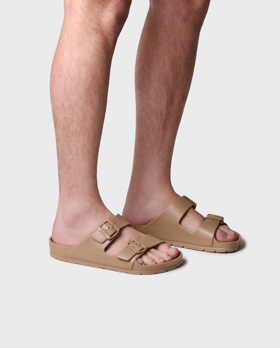 Chanclas de hombre de goma con hebillas - Toni Pons - Marrón Marrón-2