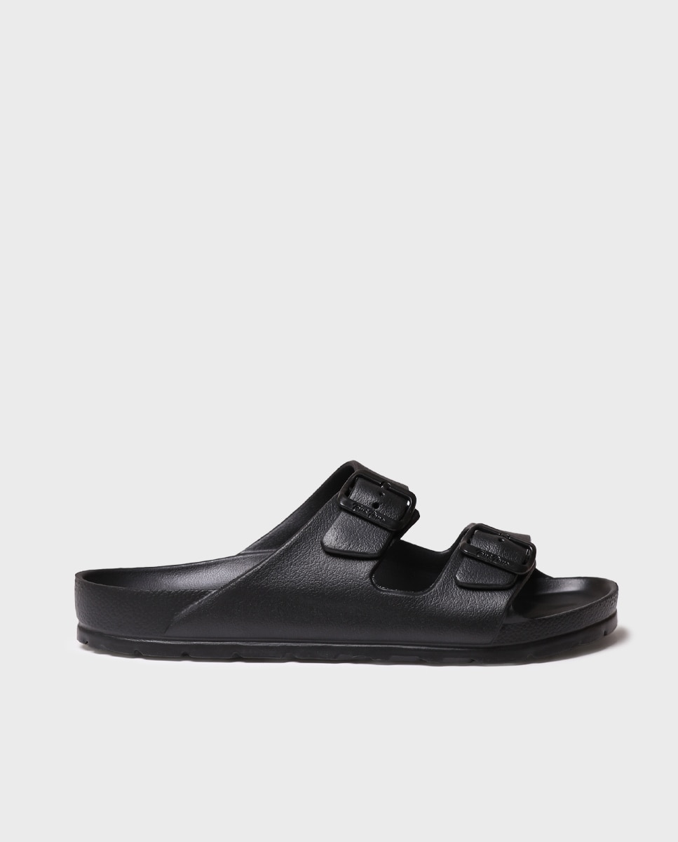 Chanclas de hombre de goma con hebillas - Toni Pons - Negro Negro-1
