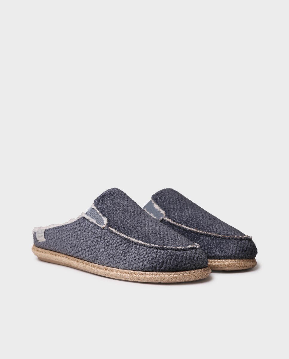 Zapatillas de casa de hombre de tejido tipo zueco - Toni Pons - Azul Azul-4
