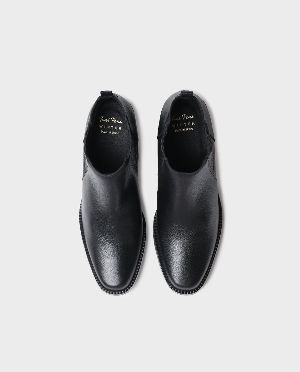 Botines de mujer de piel con elásticos - Toni Pons - Negro Negro-3