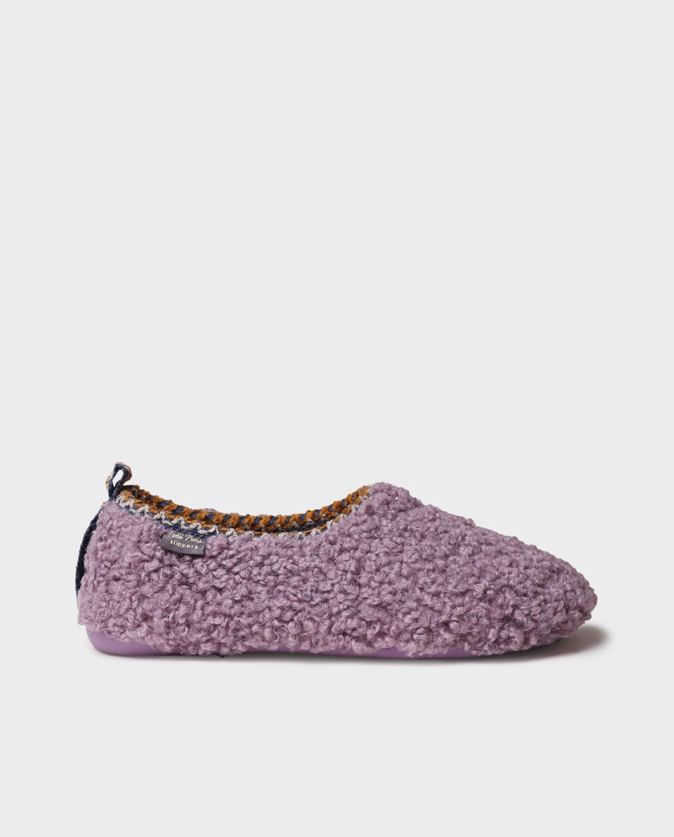 Zapatillas de casa cerradas de mujer de borrego - Toni Pons - Morado Morado-1
