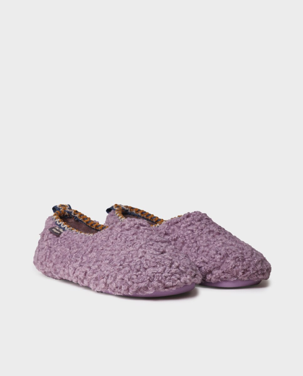 Zapatillas de casa cerradas de mujer de borrego - Toni Pons - Morado Morado-3