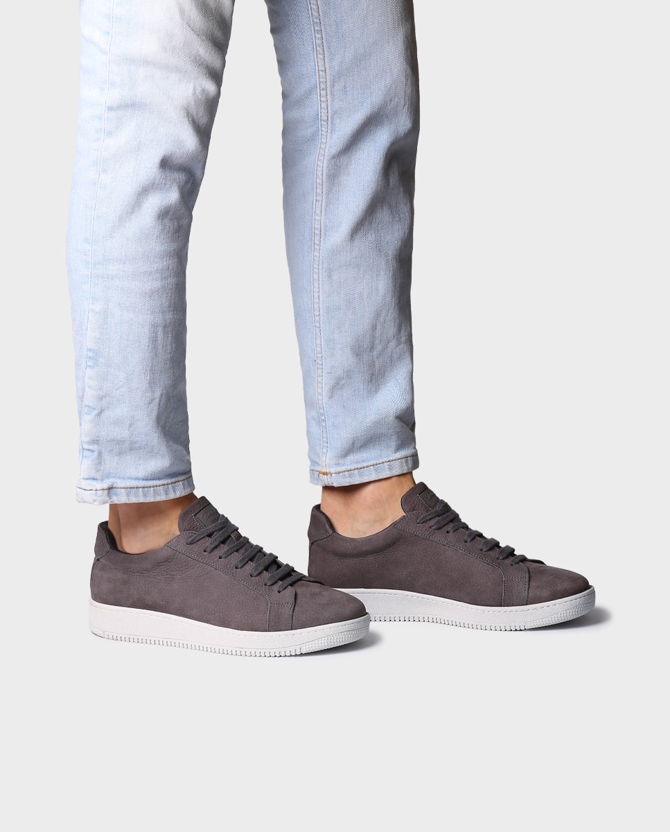 Zapatillas de hombre de serraje con cordones - Toni Pons - Gris Gris-2